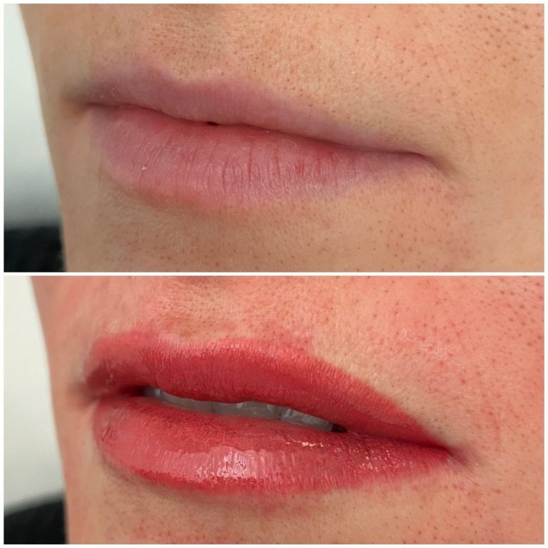 A close up of a person's lips.